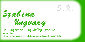 szabina ungvary business card